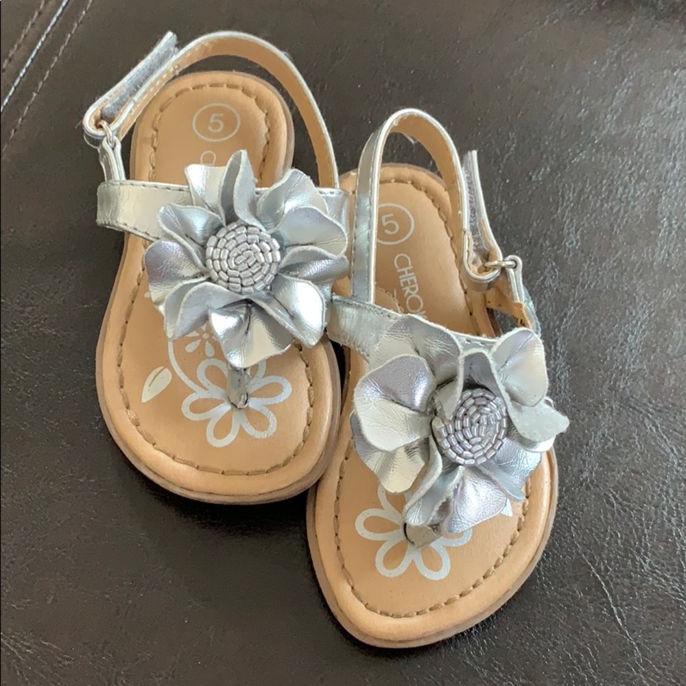 Baby silver sandals